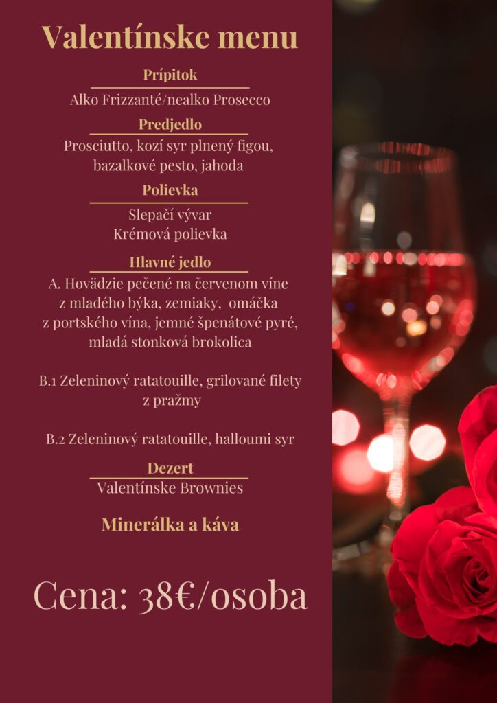 Valentínske menu, reštaurácia Mikov dvor